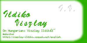 ildiko viszlay business card